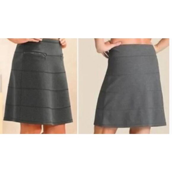 Athleta Gray Strata Ponte Knit Skirt sz S - Picture 1 of 4